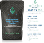 Holistic Bin Canine Chicken Blend Protein Powder Dog Food Toppers | Daily Supplement Powder with Bone Broth, Collagen & Essential Amino | Mobility, Recovery & Overall Wellness | Chicken (50g)