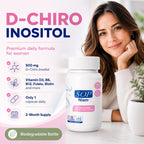 SOP NIAM D-Chiro Inositol 500mg con Ácido Fólico, Vitamina D3, B6, B12 y Biotina - 60 Cápsulas Veganas