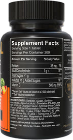LUAL Vitamina C 500 mg Comprimidos Masticables Sabor Tropical, 200 Unidades