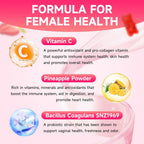 Gominolas de Equilibrio Femenino para Mujeres, Sabor Fresa, Veganas, Sin Gluten, 60 Gominolas