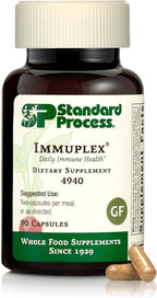 Standard Process Inc. Immuplex - Complemento diario para el apoyo inmunológico con folato, hierro, vitamina C y vitamina A - Suplemento mineral con ingredientes antioxidantes - 90 cápsulas