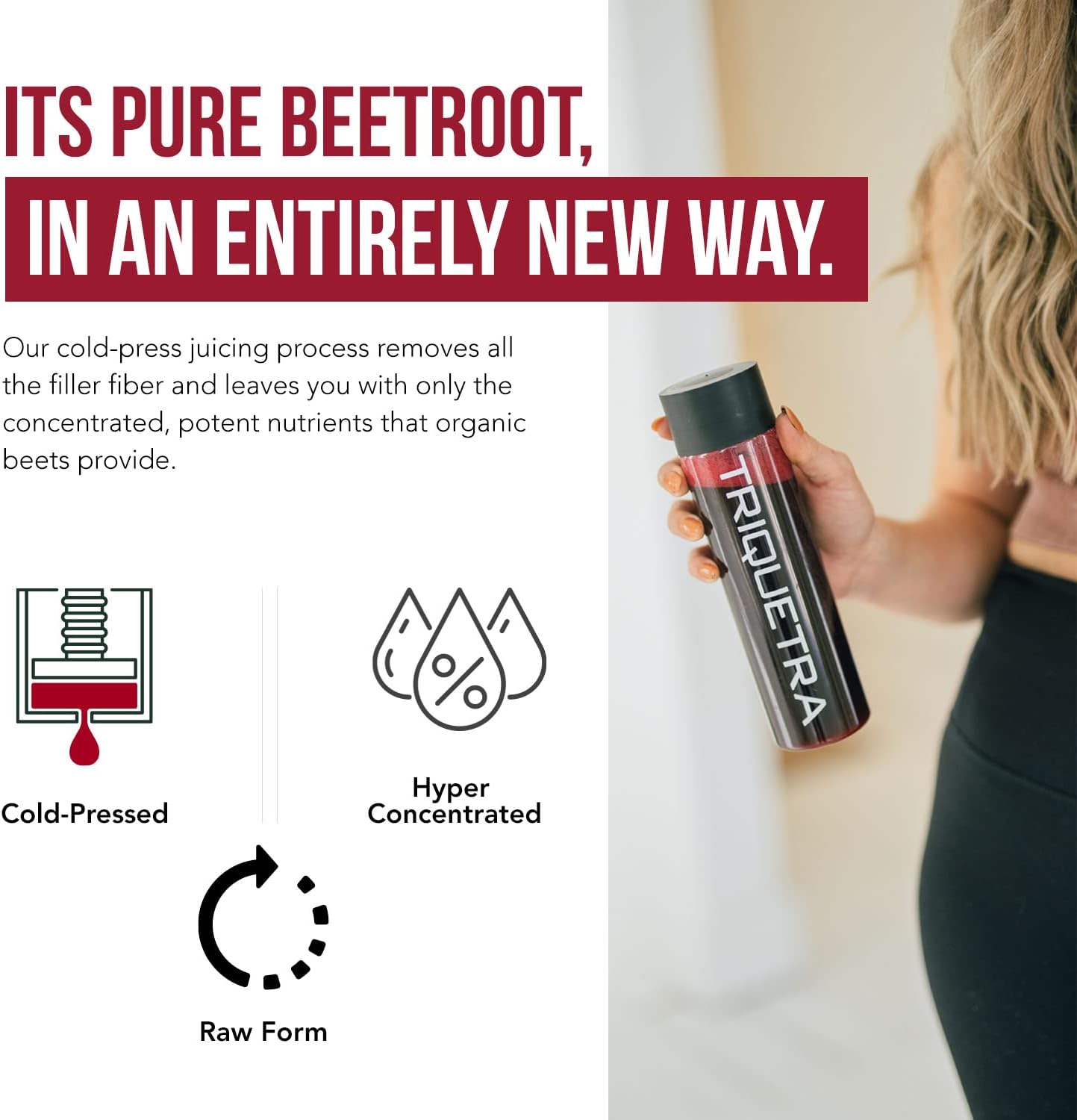 BioBeet Max Strength - Polvo de Jugo de Remolacha Concentrado 20:1 - Orgánico, 50 Raciones