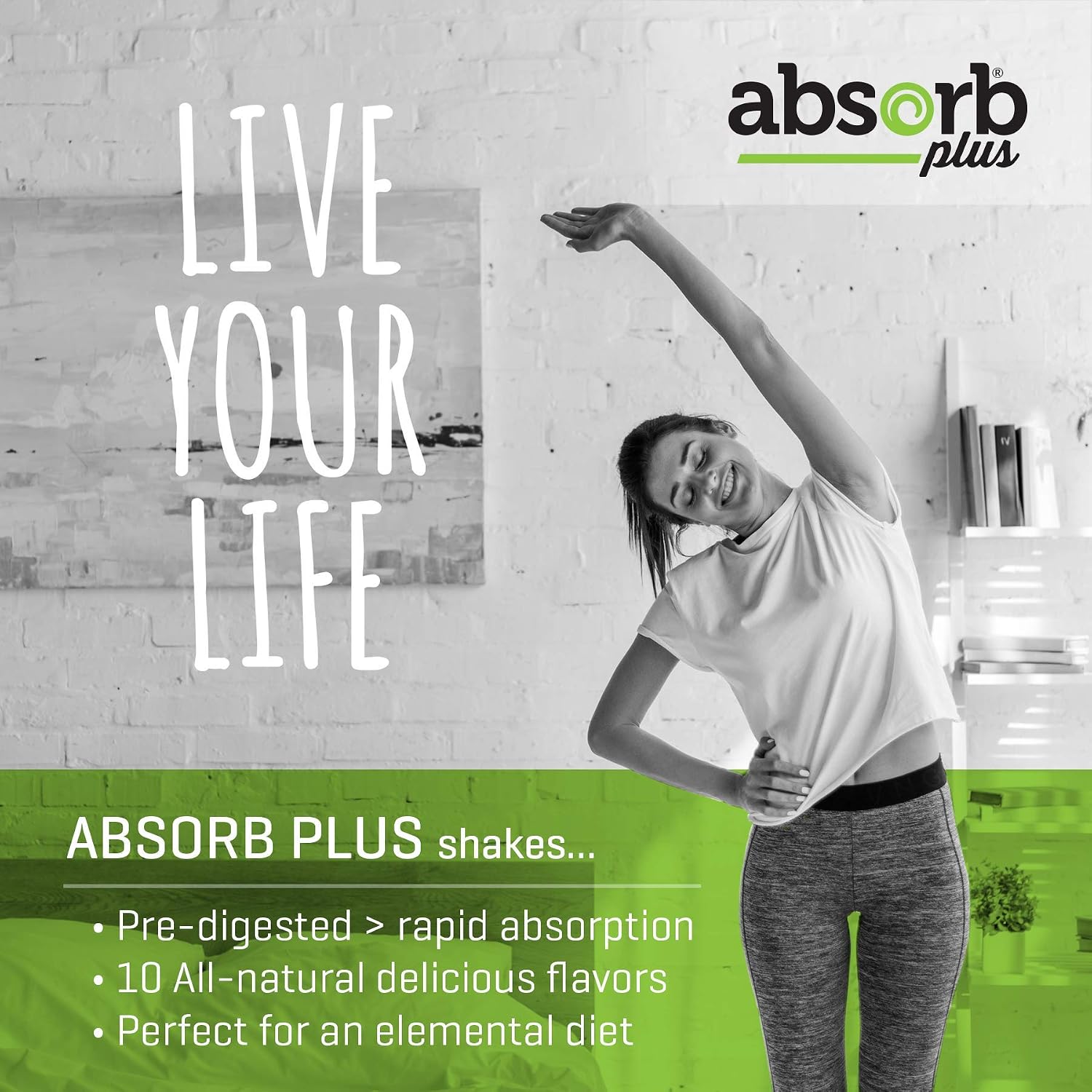 Absorb Plus Isolate Protein – Suplemento Dietético para Salud Intestinal y Soporte Nutricional (100 g, Vainilla sin Endulzar)