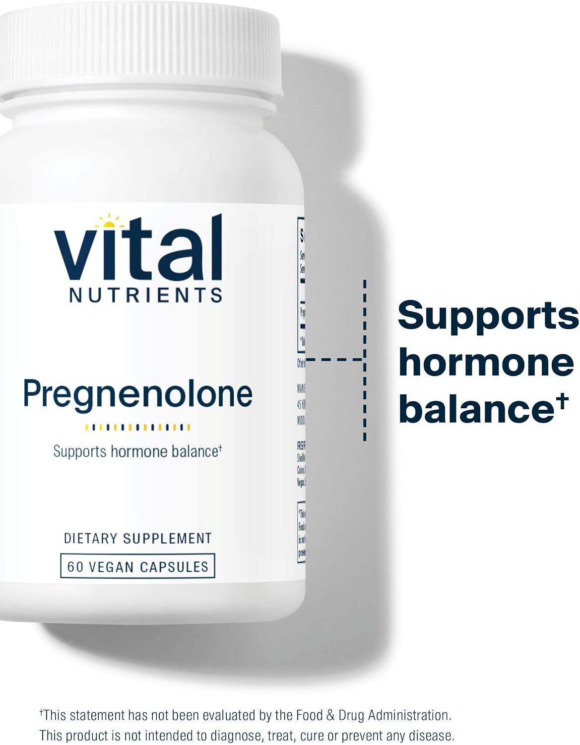 Pregnenolone 10 mg – 60 Vegetarian Capsules – Vital Nutrients