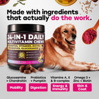 Pup Choice 24-en-1 Multivitamínico para Perros – Snacks blandos con Glucosamina, Probióticos y Omega-3 – 140 golosinas
