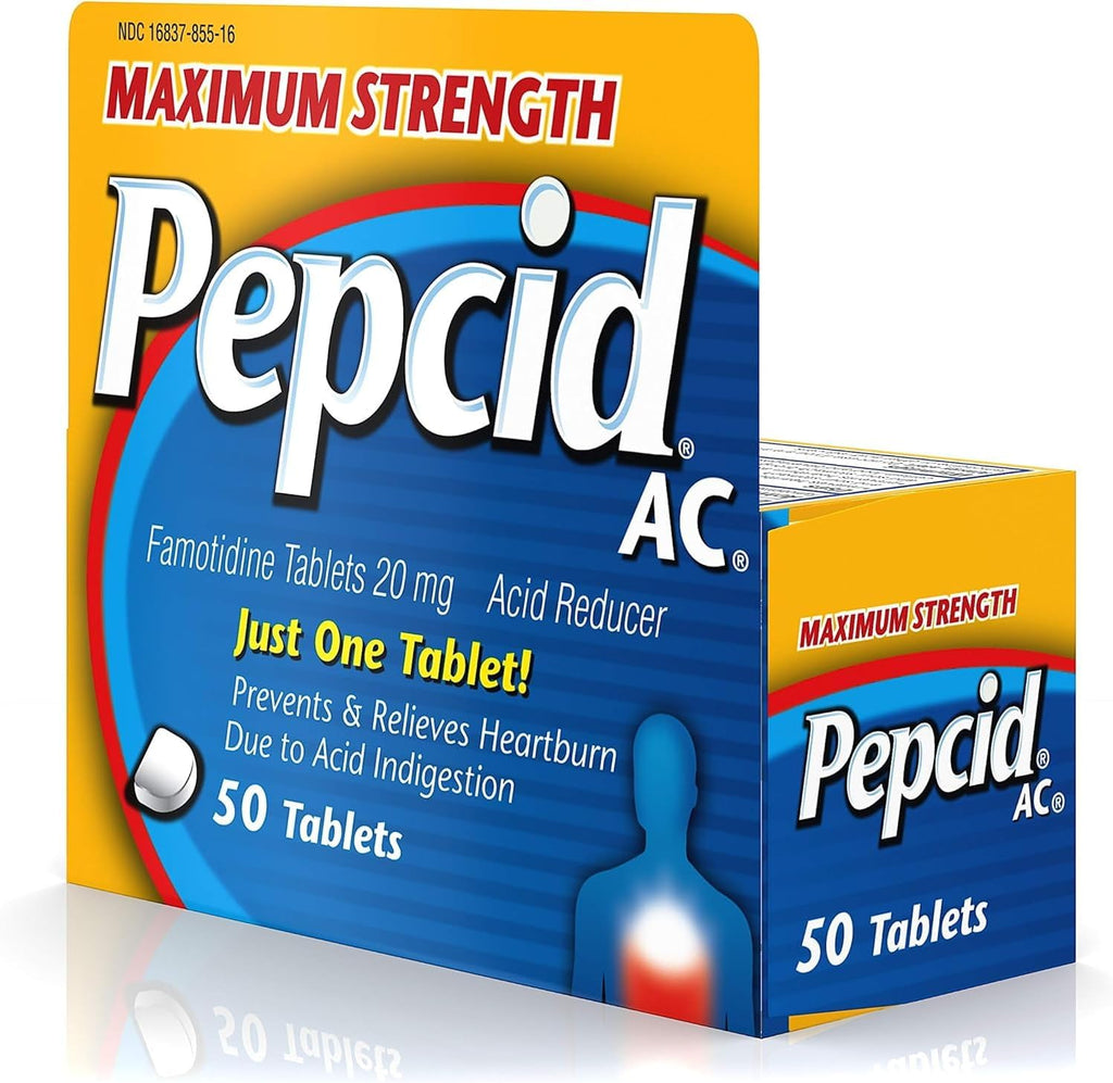Pepcid Maximum Strength 20 mg, 50 comprimidos