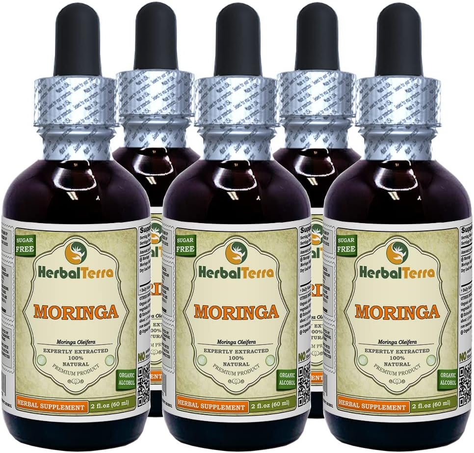 HerbalTerra Tintura de Moringa (Moringa Oleifera) - Extracto Líquido de Hoja en Polvo, 950 ml