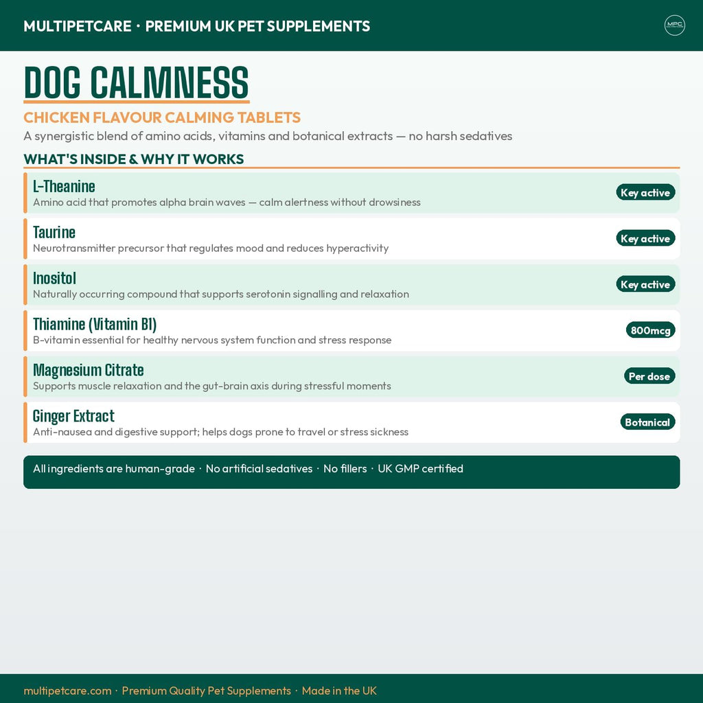 Multipetcare Calming Chews para Perros – 120 Comprimidos Sabor Pollo