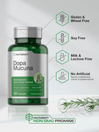 Horbäach Dopa Mucuna - 120 Cápsulas - Extracto Estandarizado 15% L-Dopa