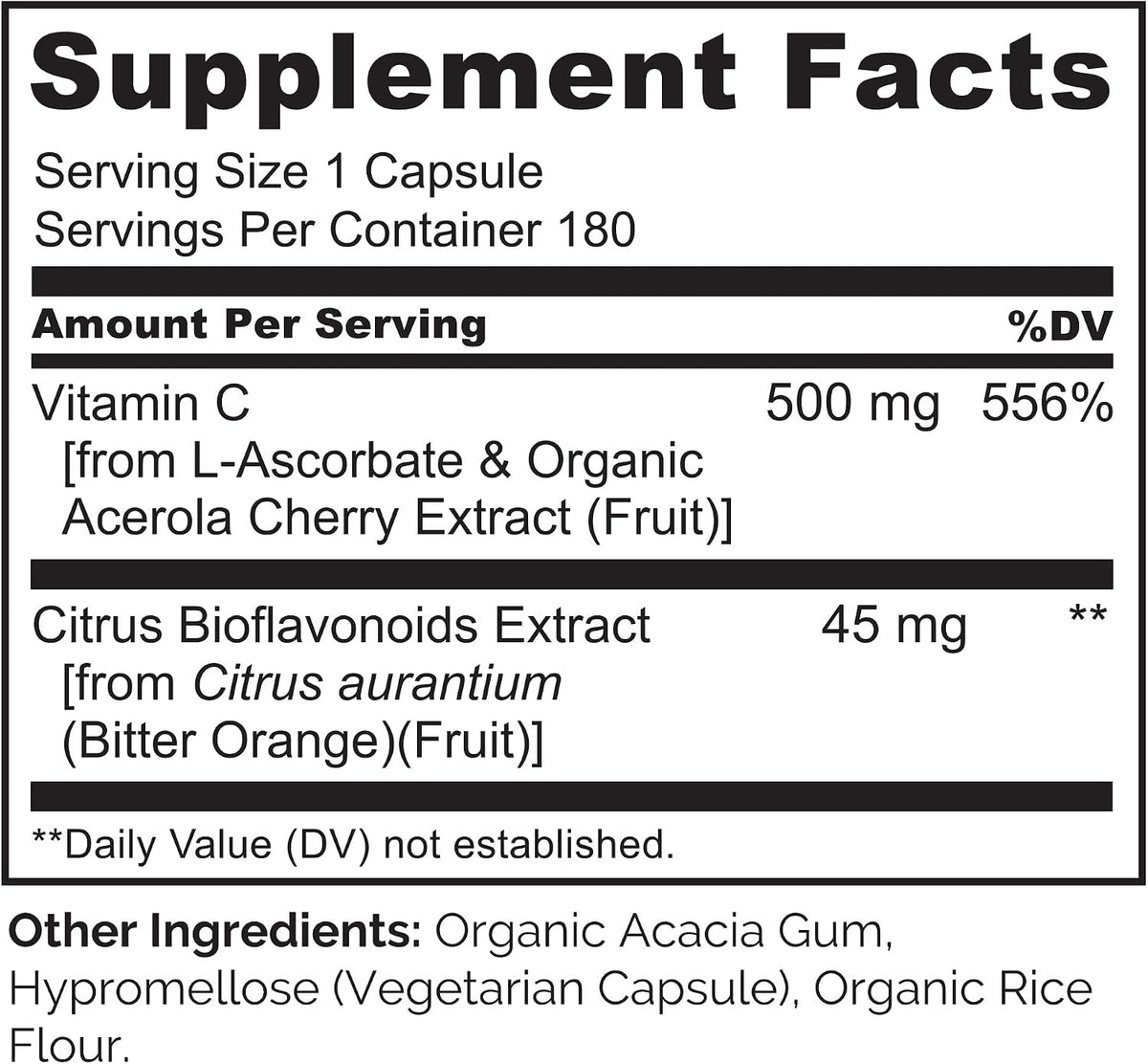 NATURELO Vitamina C con Acerola Ecológica y Bioflavonoides Cítricos - 500 mg por Cápsula - 180 Cápsulas – Image 8