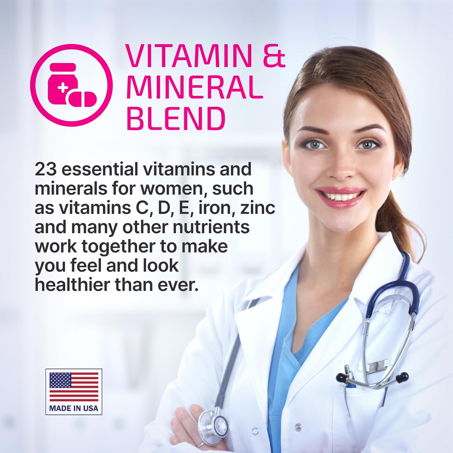 VPLab Ultra Women's Multivitamin Formula - Multivitamínico para Mujeres, 90 Comprimidos
