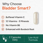 BLADDER SMART Multivitamínico Bajo en Ácido para Vejigas Sensibles - 12 Vitaminas y 9 Minerales - 60 Cápsulas
