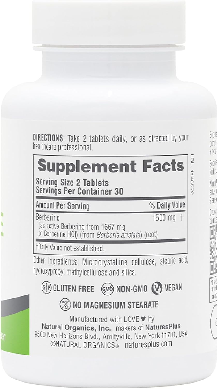 NaturesPlus PRO Berberina 1500 mg - 60 Comprimidos