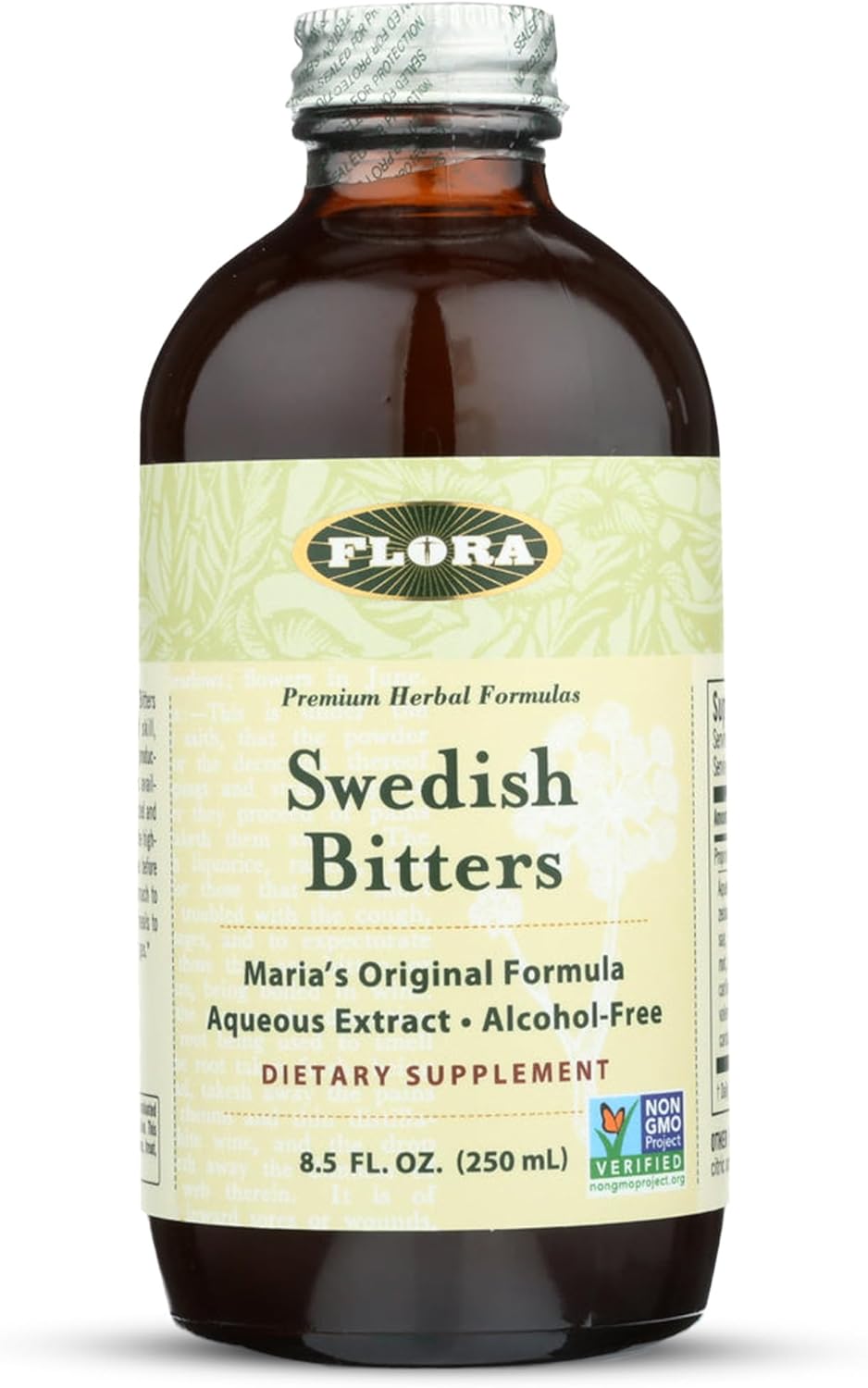 Flora Swedish Bitters - Suplemento Digestivo Vegano con Hierbas Amargas - 250 ml