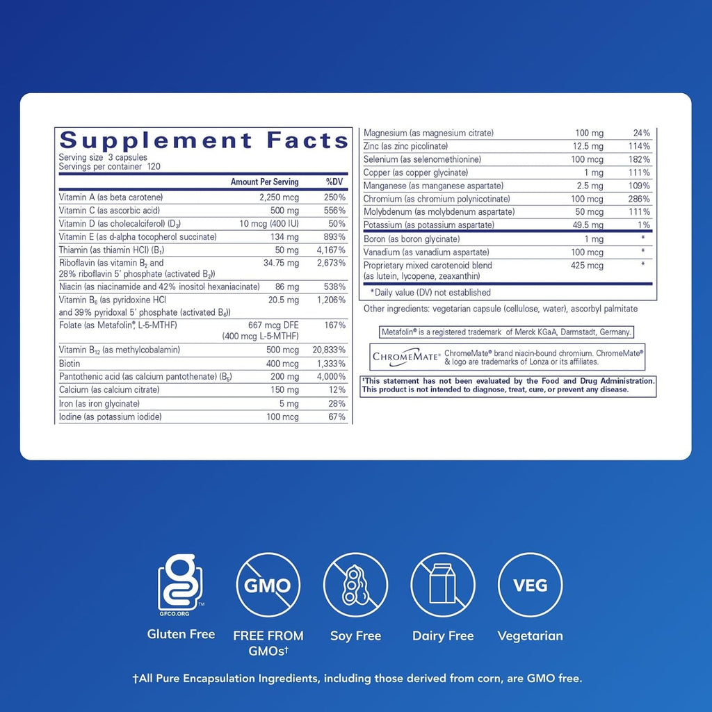 Pure Encapsulations Nutrient 950 | Multivitamin and Mineral Supplement | 360 Capsules