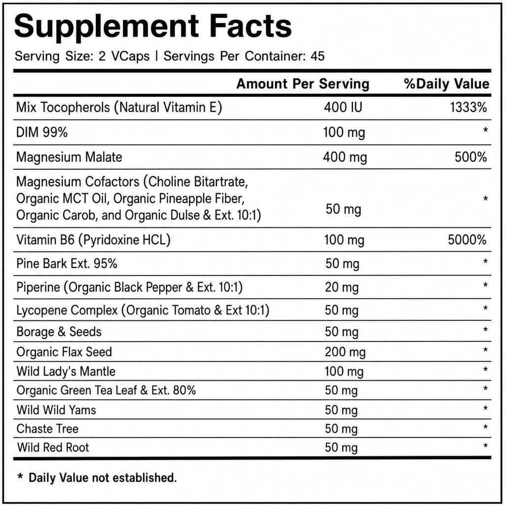 Green Organic Supplements Fórmula para Quiste Mamario, 90 Cápsulas Vegetales, Alta Absorción, No-GMO, Sin Gluten (Paquete de 3)