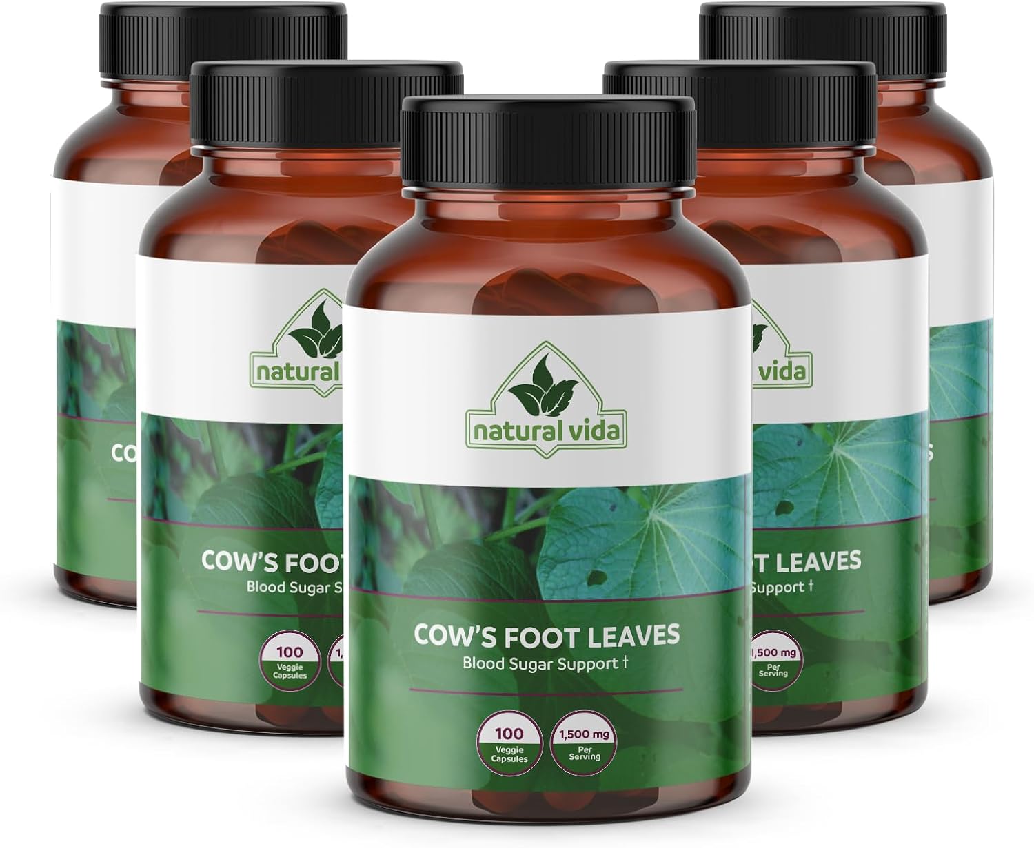 Natural Vida Pata de Vaca – Hojas de Pata de Vaca – 100 Cápsulas Vegetales – 1500mg por Dosis