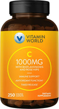 Vitamin World Vitamina C 1000 mg con Liberación Prolongada, 250 Caplets