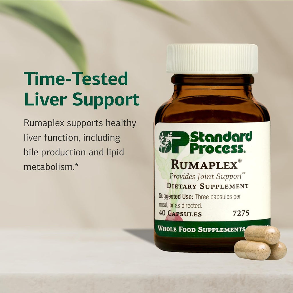 Standard Process Rumaplex - Suplemento de apoyo hepático con vitamina A y niacina, 40 cápsulas