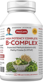 ANDREW LESSMAN B-Complex de Alta Potencia 60 Cápsulas - Complejo B de Alta Potencia