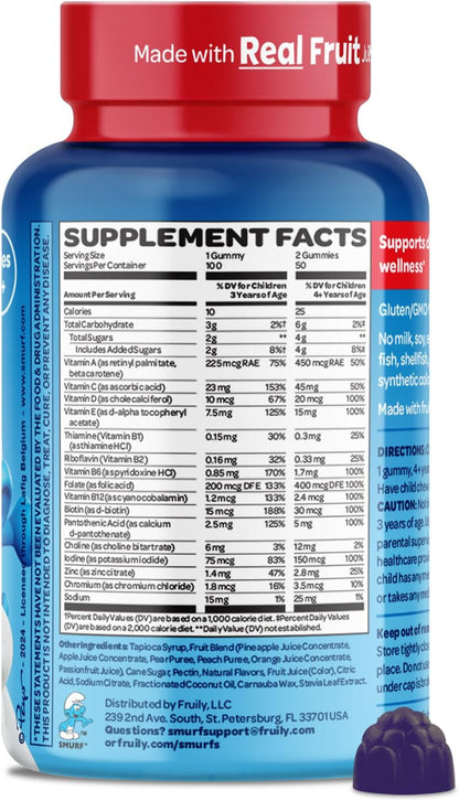 VITABURST Smurfs Multivitaminas en Gominolas – Sabor que gusta a los niños: El sabor a Smurf Berry es un éxito – Image 7