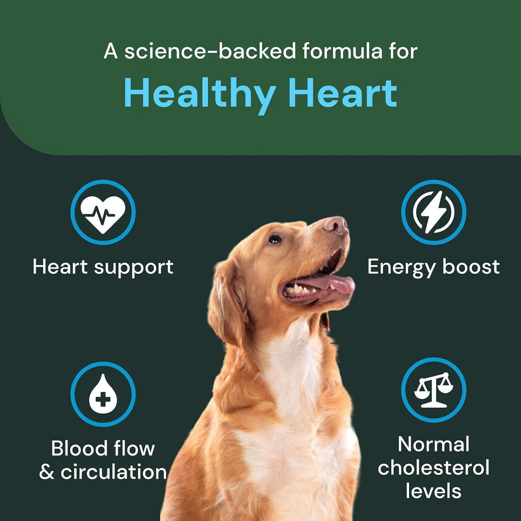 VETRISCIENCE Veterinary Strength Healthy Heart Chews, Suplemento cardíaco para perros y gatos, sabor a pollo, 60 unidades