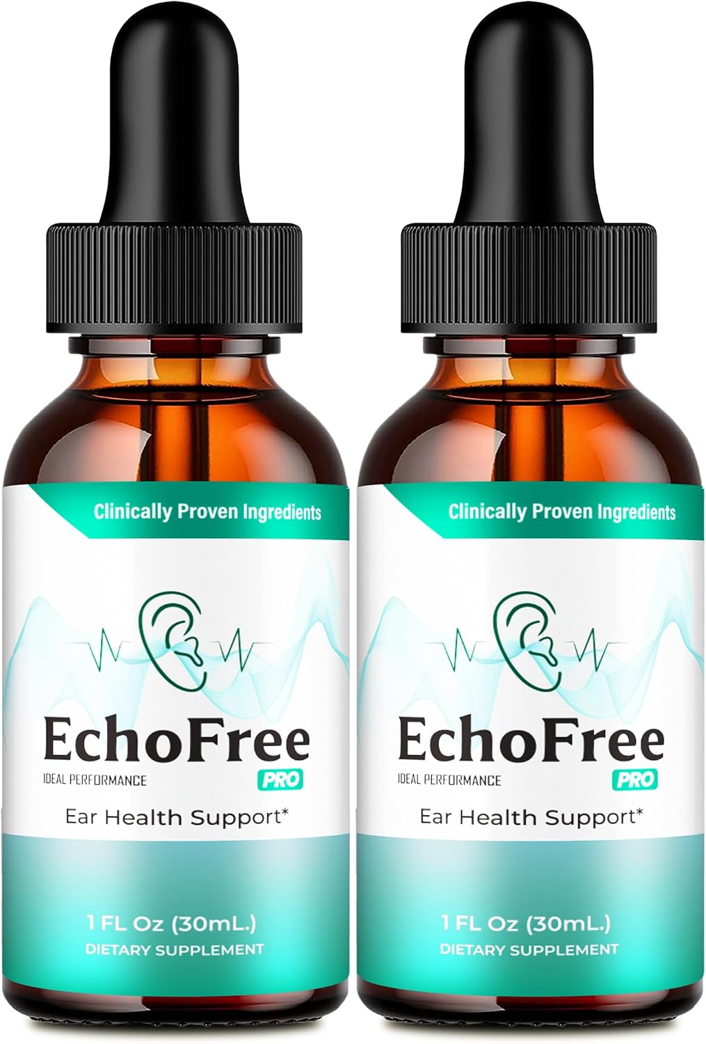 Echo Free Tinnitus Drops - Gotas para el Alivio del Zumbido de Oídos, Fórmula Natural, 2 Paquetes