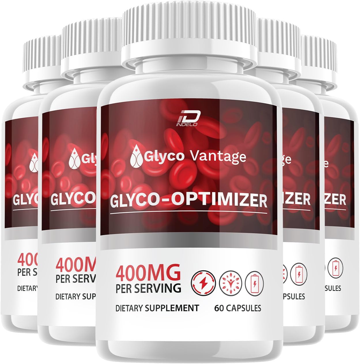 Glyco Vantage Cápsulas - Suplemento Avanzado de Fórmula Natural, 5 Pack (300 Cápsulas)