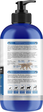 Omega 3 para Perros - Aceite de Pescado Salvaje - Suplemento Líquido para Piel, Pelaje y Articulaciones