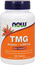 NOW Foods TMG 1000 mg, 100 Comprimidos (Paquete de 2)
