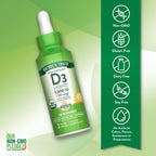 Nature's Truth Vitamina D3 Líquida | 5000 UI | 60 ml | Orgánico USDA y Sin Gluten