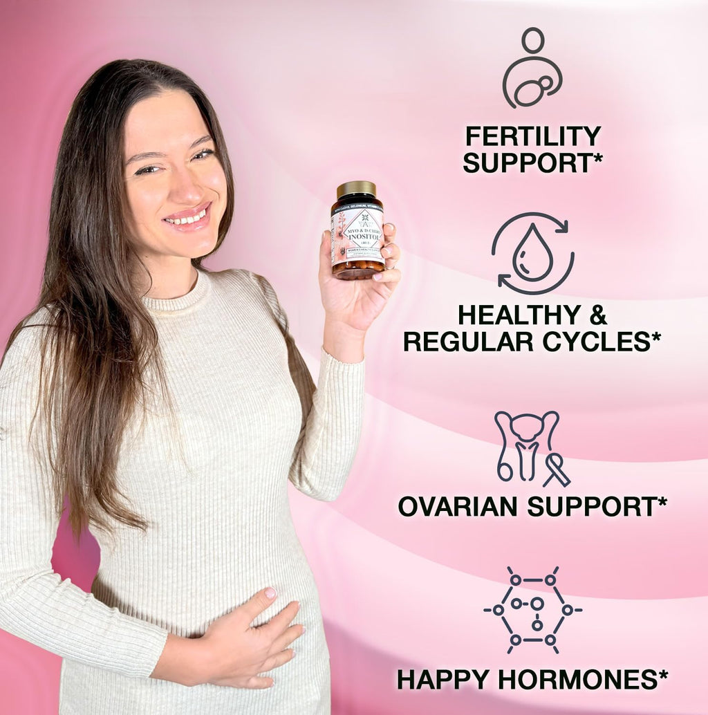 Myo-inositol & D-chiro Inositol 40:1 - Complemento para Mujer con CoQ10, Colina y Selenio - 120 Cápsulas