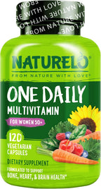 NATURELO Multivitamínico Diario para Mujeres 50+ (Sin Hierro) - Apoyo Menopausia - 120 Cápsulas