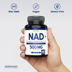 NAD+ Supplement (500mg por porción) - Nicotinamida Adenina Dinucleótido para Hombres y Mujeres - 60 Cápsulas