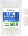 Cápsulas Vacías Tamaño 5 de Gelatina - 1000 uds - Transparentes y Fáciles de Llenar - XPRS Nutra