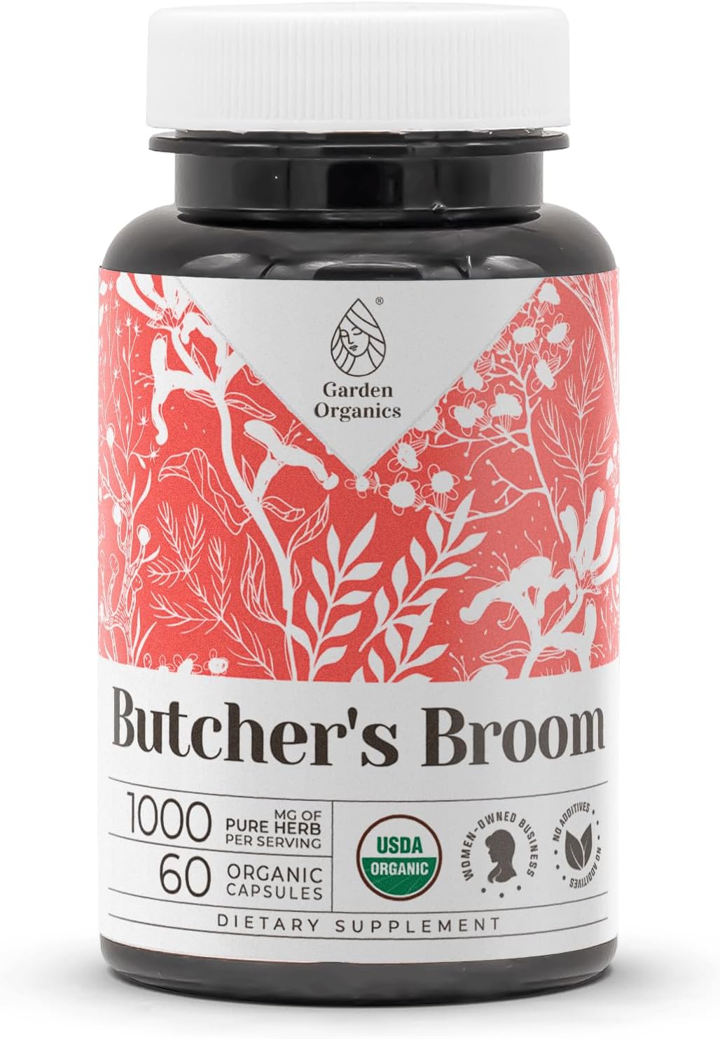 Butcher's Broom (Ruscus aculeatus) Orgánico 60 Cápsulas - Garden Organics