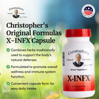 Christopher's Original Formulas X-INFX Formula, Apoyo Inmunológico Natural, 3 Pack, 100 Cápsulas Cada Uno