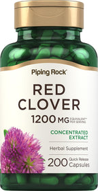 Piping Rock Suplemento de Trébol Rojo | 200 Cápsulas | Extracto de Flor de Trébol | No GMO, Sin Gluten