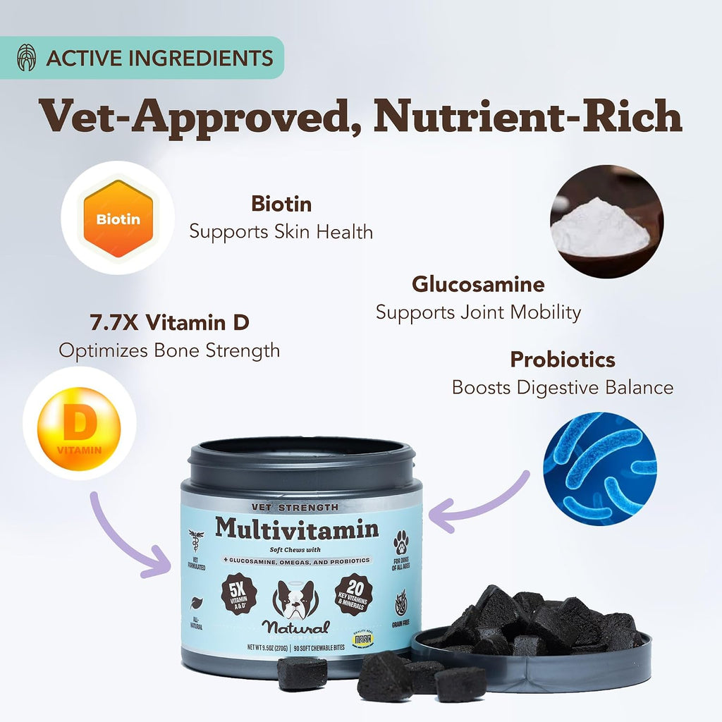 Natural Dog Company Vet Strength Multivitamínico para Perros 90 Chews