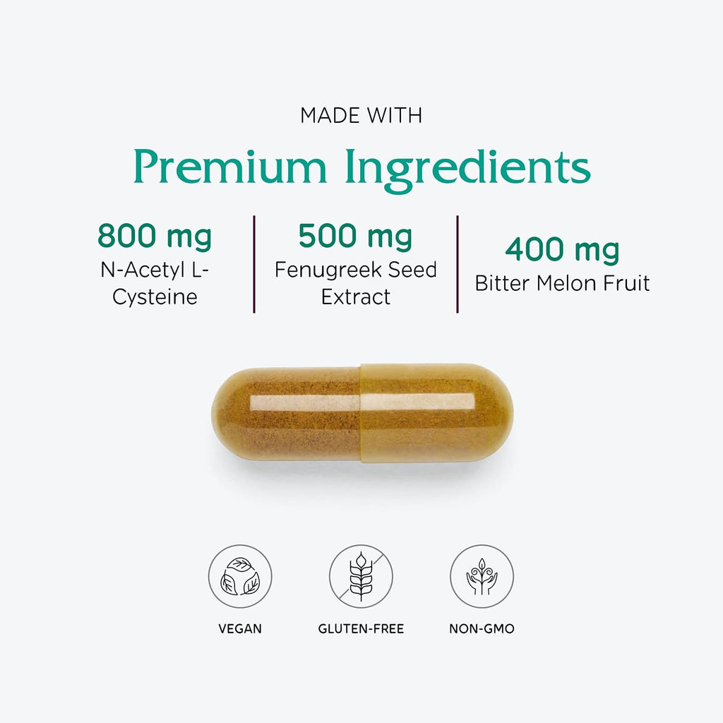 Vitanica Metabolic Manager - Complemento Herbal Vegano con Vitamina D (120 Cápsulas)