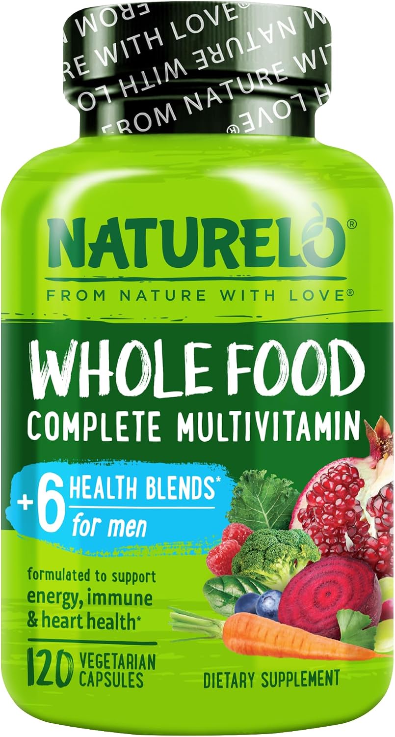 NATURELO Multivitamínico para Hombres - Complejo de Alimentos Integrales con Vitaminas y Minerales - 240 Cápsulas Vegetarianas