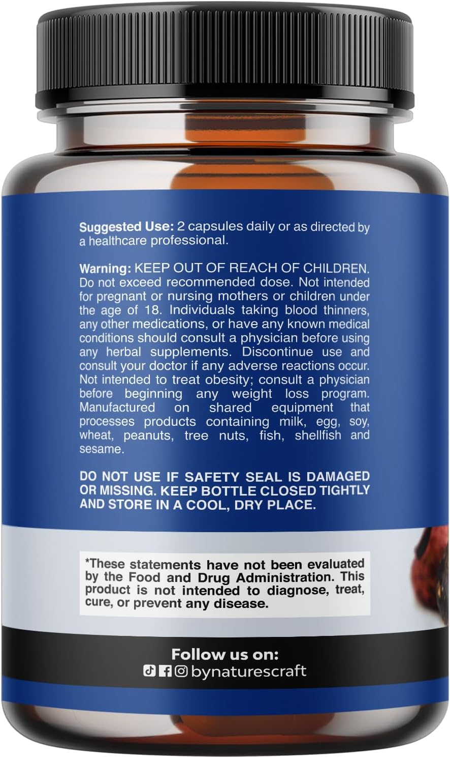 Potent Black Maca Root Cápsulas para Hombres - Complemento Herbal con Ginseng Siberiano, Ashwagandha y Raíz de Maca Negra - 120 Cápsulas