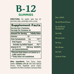 Nature's Bounty Gomitas de Vitamina B12, 500 mcg, 90 Gomitas, Sabor a Bayas Mixtas