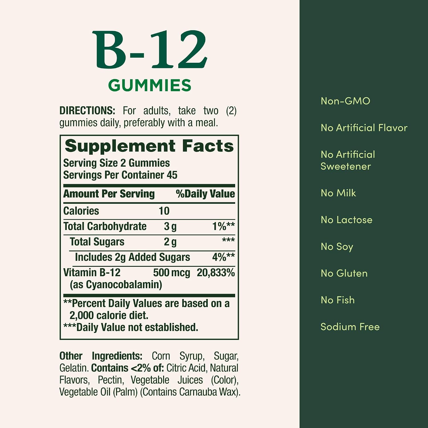 Nature's Bounty Gomitas de Vitamina B12, 500 mcg, 90 Gomitas, Sabor a Bayas Mixtas