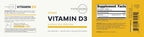 Type Zero Vitamina D3 2000 UI, 240 Cápsulas Blandas - No Transgénico y Sin Gluten