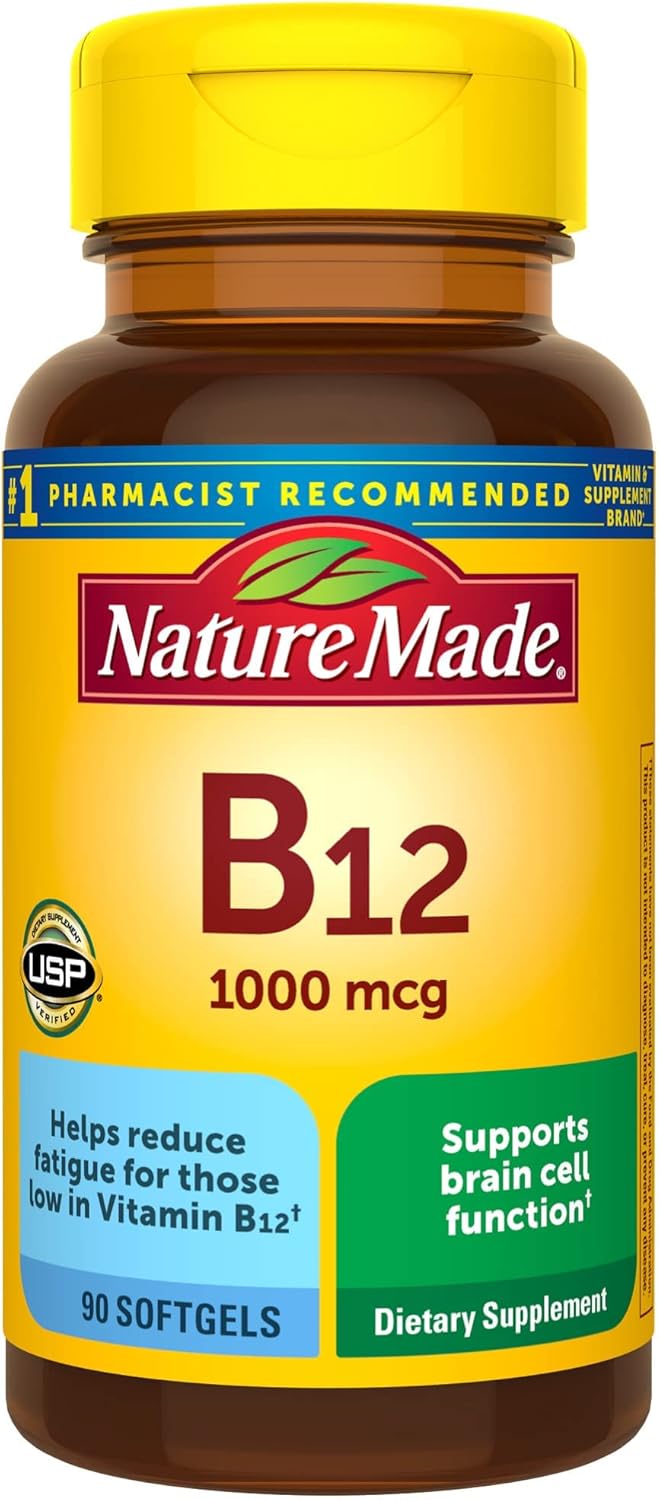 Nature Made Vitamina B12 1000 mcg, 90 Cápsulas Blandas