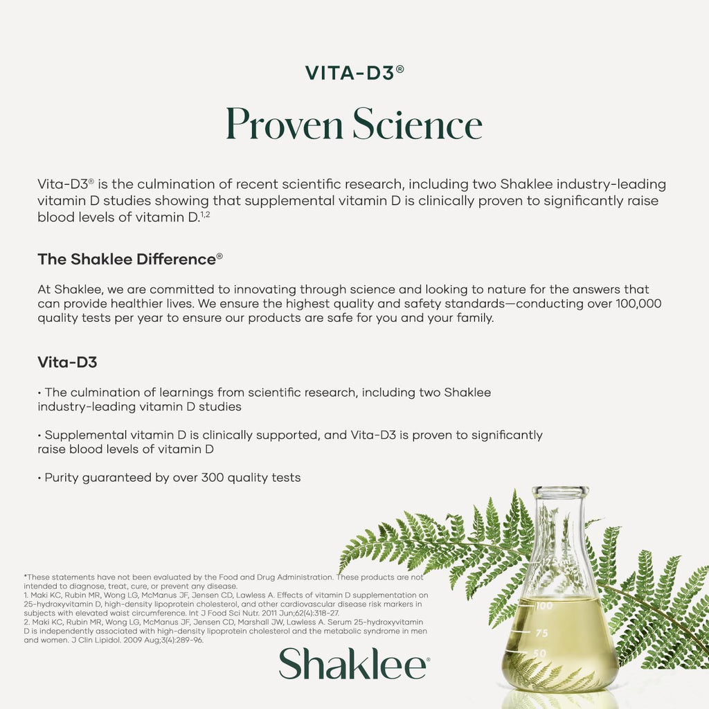 Shaklee Vita-D3® 2000 IU - 90 Tabletas de Vitamina D3