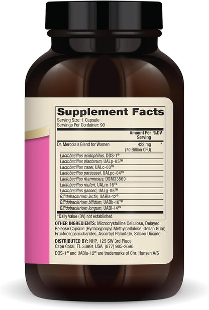 Dr. Mercola Complete Probiotics for Women - Probiótico Femenino - 90 Cápsulas (90 Dosis) – Image 2