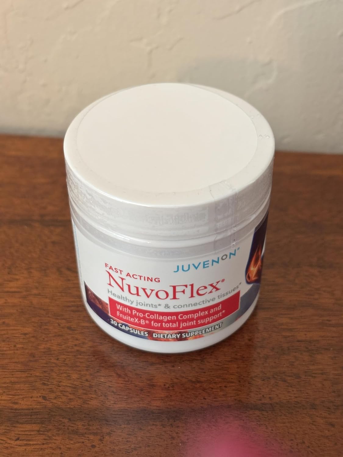 Juvenon NuvoFlex | Complejo para el apoyo articular con Colágeno, FruiteX-B, Glucosamina, Condroitina, Vitaminas K y B (30 Cápsulas)