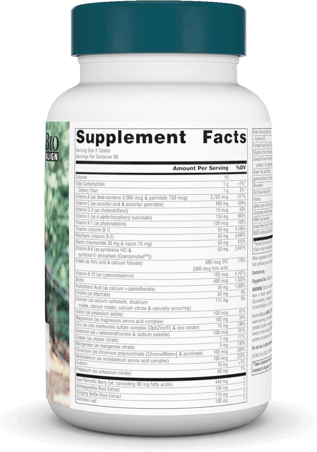 Source Naturals Men's Life Force - Multivitamínico y Mineral para Hombres, 180 Comprimidos